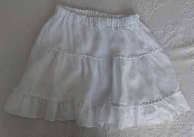 Minigonna bianca donna vintage -taglia unica
