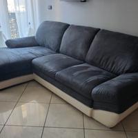 divano con penisola + madia 3 ante