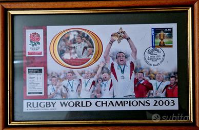 Quadro commemorativo coppa del Mondo di Rugby 2003