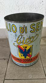 Bidone latta olio di semi GICO Giacomo Costa vuoto