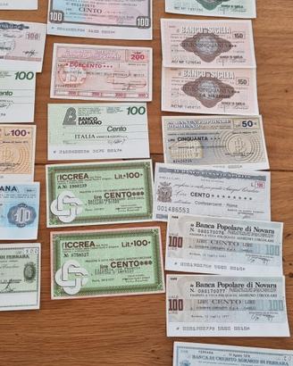 Miniassegni varie Banche anni '70