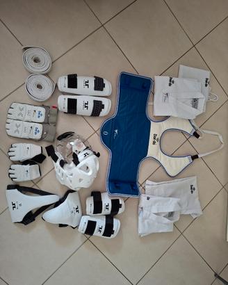 Set Completo protezioni Taekwondo-  Dobok Dae do