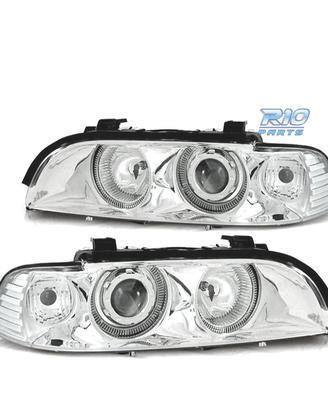 FARI BMW E39 95-03 XENON ANGEL EYES FONDO CROMATO
