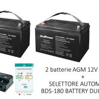 2 batterie AGM 100ah + BDS 180