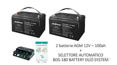 2 batterie AGM 100ah + BDS 180