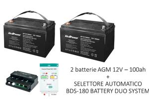 2 batterie AGM 100ah + BDS 180