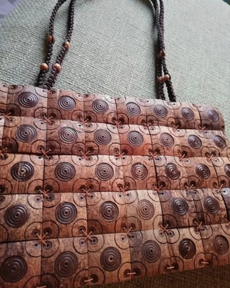 Borsa particolare etnica di legno di cocco