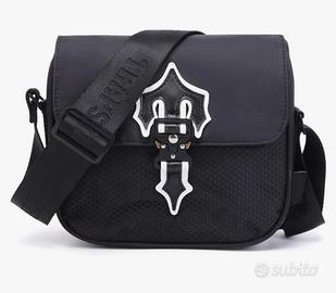 Borsa a tracolla unisex nera streetwear