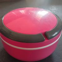 Porta pranzo fucsia  e nero in plastica