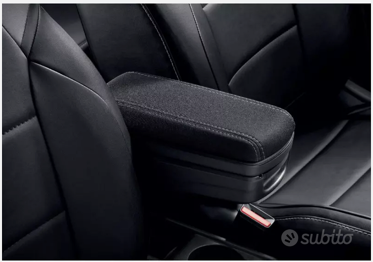 Bracciolo Auto Per Renault Captur 2013-2017: Doppio Strato Con 3 Porte USB, Pelle PU, Cuciture Bianche - Console Centrale Senza Bracciolo Originale