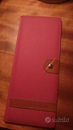 Libro portabiglietti da visita rosa amaranto rigid