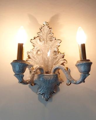 Lampadario ceramica di Bassano 8 luci  + appliques