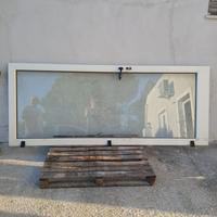 Porta in alluminio vetro con persiana