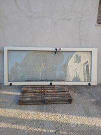 Porta in alluminio vetro con persiana