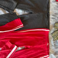 leggins nero e rosso