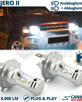 Kit LED H4 per Fari MITSUBISHI PAJERO Luce Bianca
