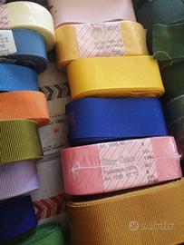 Gros grain varie misure e colori 6 euro a bobina 