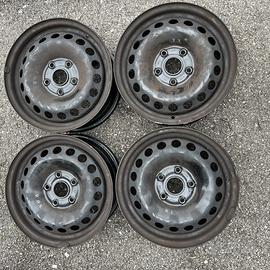 4 - CERCHI IN LAMIERA VW 6X15 5X112 ET47 CB 57,1
