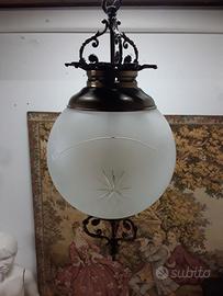 lampadario ottone antico