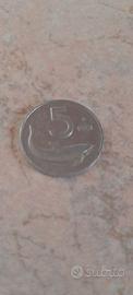 Moneta 5 lire delfino