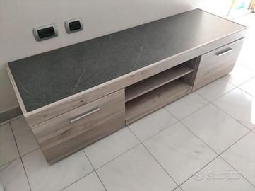 Mobiletto basso porta TV serie Laos cm 160x50x41