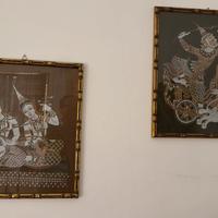 Serie di quadri originali asiatici anni 70