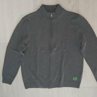 Pullover Felpa zip girocollo grigia Taglia XXL