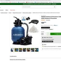 Pompa AREBOS per piscine acquistata a agosto 2023.