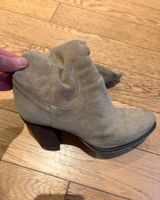 Stivale donna in camoscio 37 con tacco