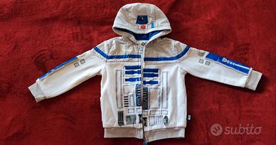 felpa star wars con zip  5-6 anni 116 cm