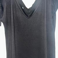 Maglia donna estiva doppio scollo a V come nuova