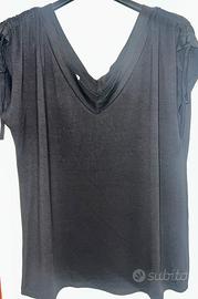 Maglia donna estiva doppio scollo a V come nuova