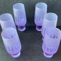 6 bicchieri cristallo/Alessandrite anni 70