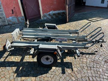 Carrello porta 3 moto ELLEBI 600Kg zincato