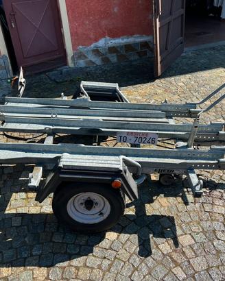 Carrello porta 3 moto ELLEBI 600Kg zincato