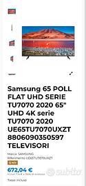 Tv samsung 65 pollici 4k ultra hd