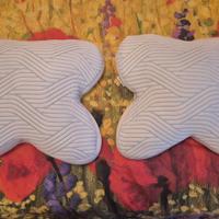 Coppia fodere originali TEMPUR ombracio farfalla 