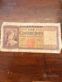 BANCONOTA ITALIANA DA 500 LIRE – 1947