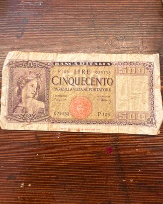 BANCONOTA ITALIANA DA 500 LIRE – 1947