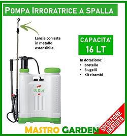 Pompa irroratrice a spalla 16L