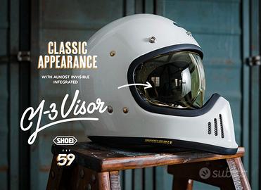 CASCO MOTO STILE RETRO EX-ZERO DELLA SHOEI WHITE