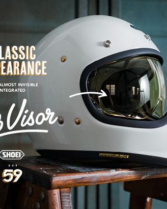 CASCO MOTO STILE RETRO EX-ZERO DELLA SHOEI WHITE