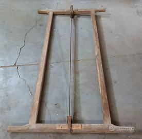 Antica Sega a telaio a 4 mani primi del 900