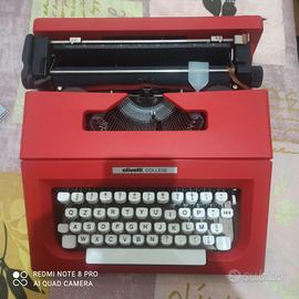 macchina da scrivere Olivetti lettera 25 rossa 