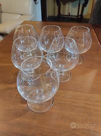 Set 6 bicchieri da liquore in cristallo