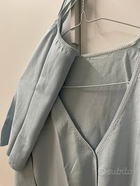 Twin set azzurro misto viscosa