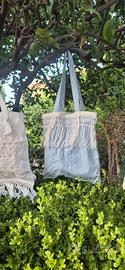 🍋 Borsa Shopper Artigianale in cotone Antico 🌿