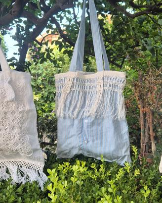 🍋 Borsa Shopper Artigianale in cotone Antico 🌿