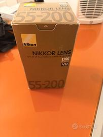 Obbiettivo Nikon af-s dx vr zoom-nikkor 55-200mm