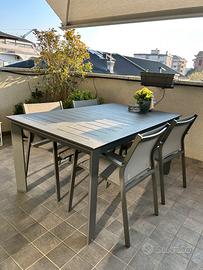 tavolo da esterno allungabile + 6 sedie